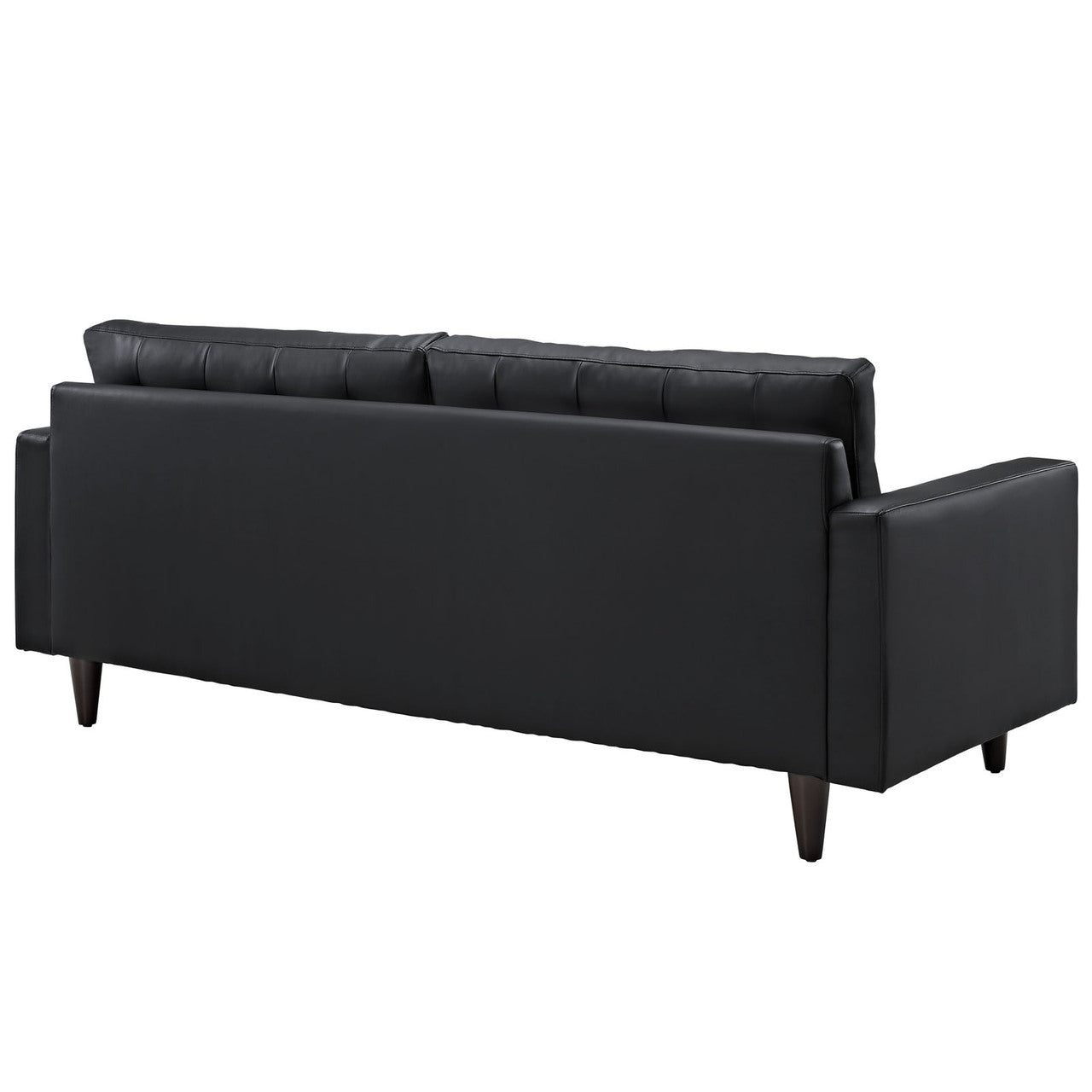 Empress Leather Sofa in Black