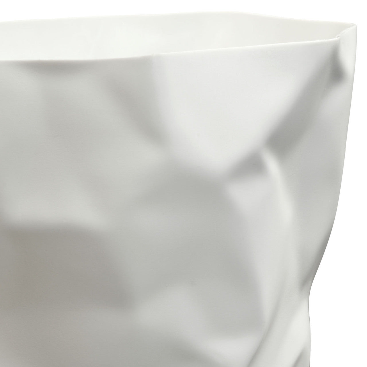 Lava Trash Bin in White