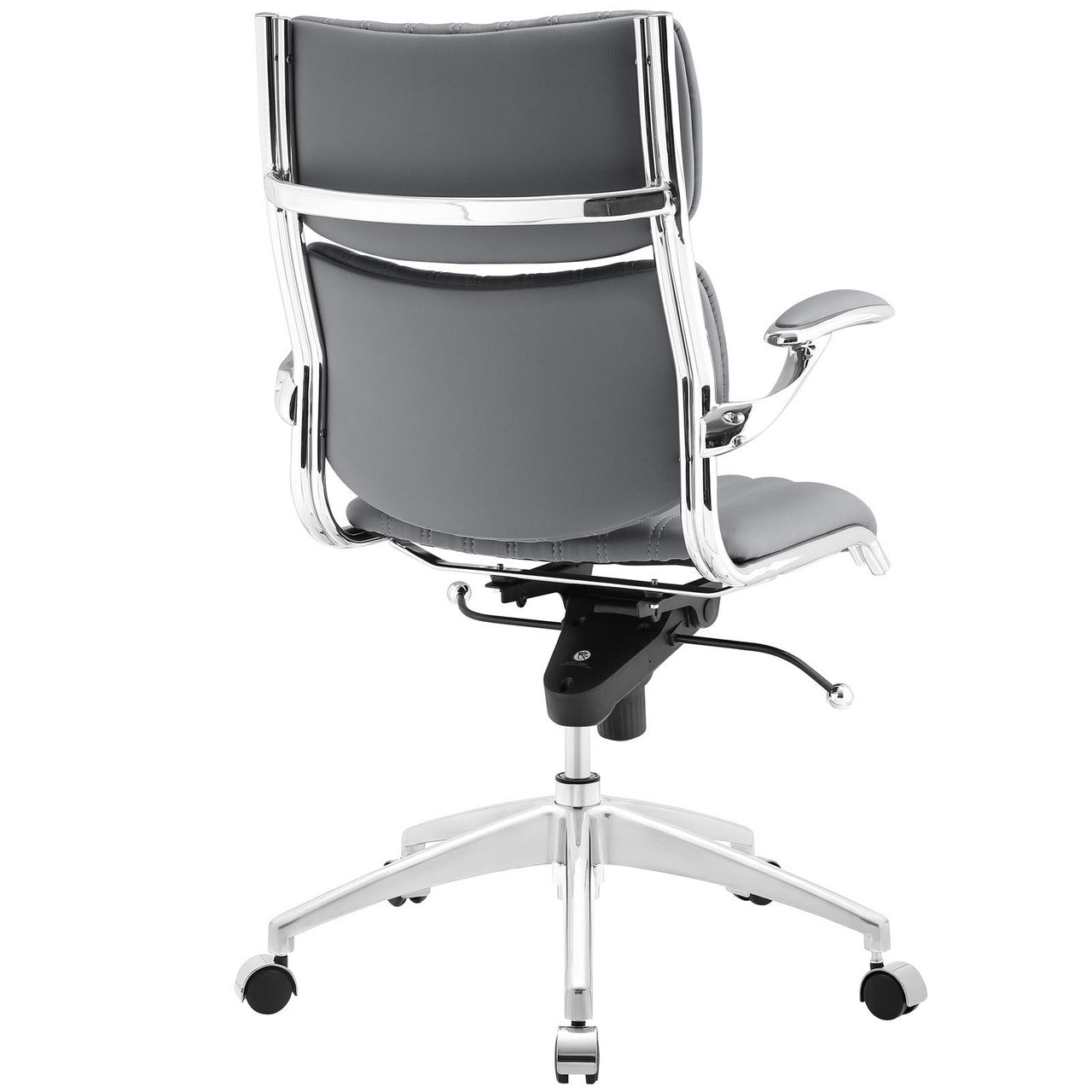 Escape Mid Back Office Chair, Grey Faux Leather