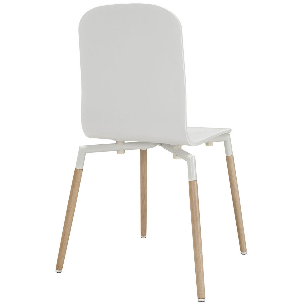 Stack Wood Dining Chair in White
