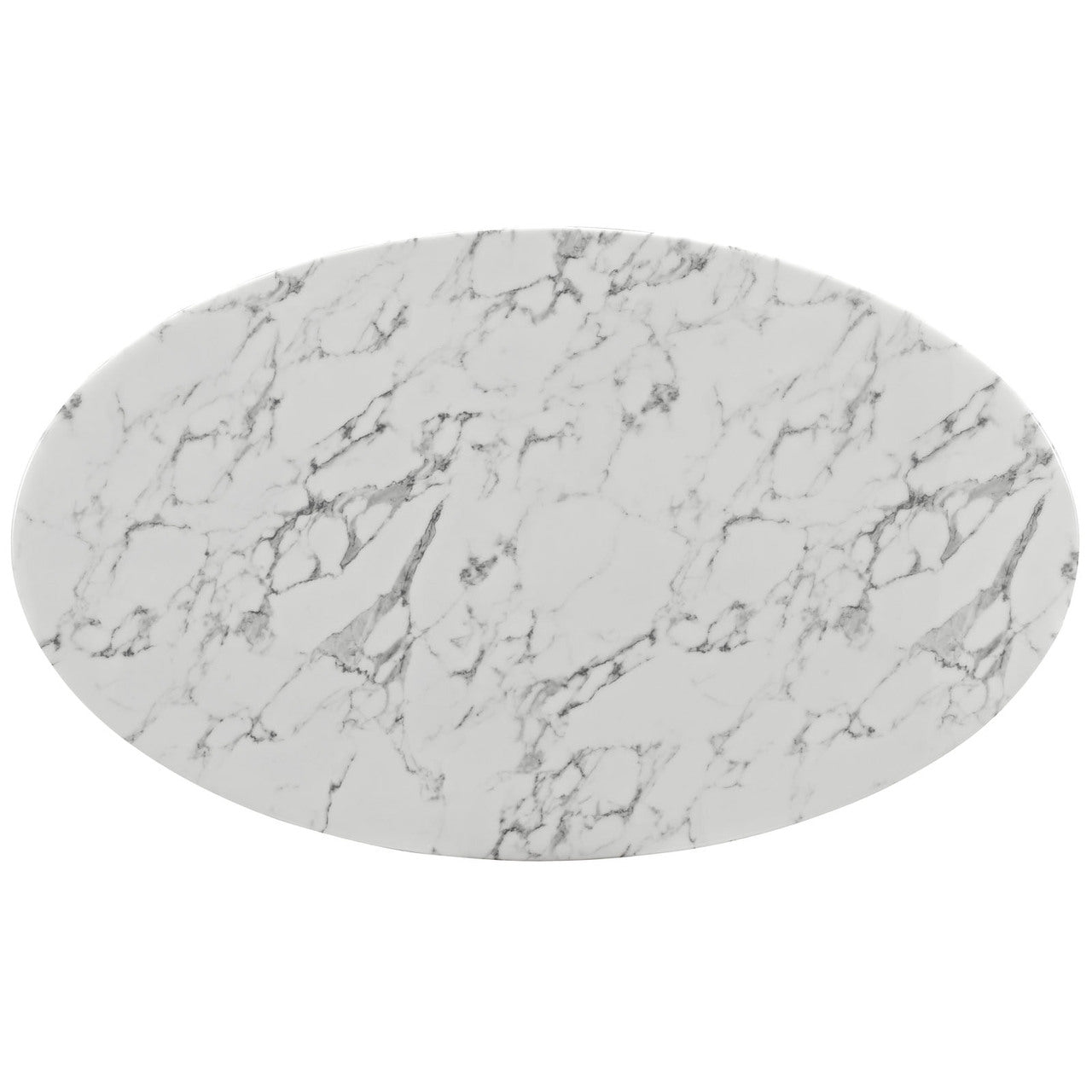 Lippa 60" Oval-Shaped Dining Table in White EEI-1135-WHI