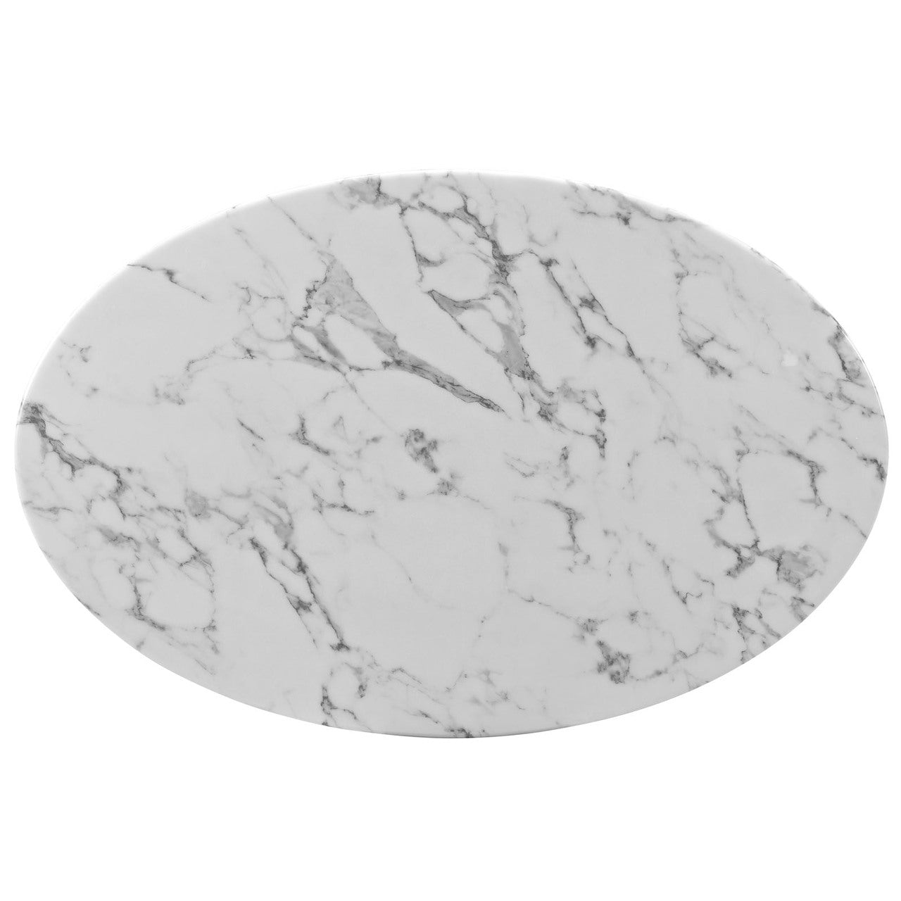 Lippa 42" Oval-Shaped Coffee Table in White EEI-1140-WHI