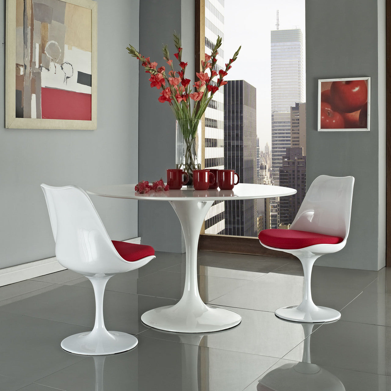 Lippa Dining Side Chair in Red