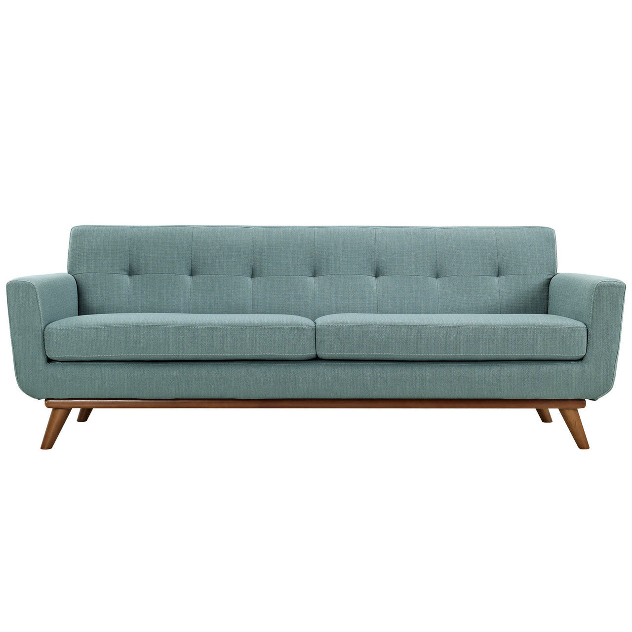 Engage Loveseat and Sofa Set of 2, Blue Fabric