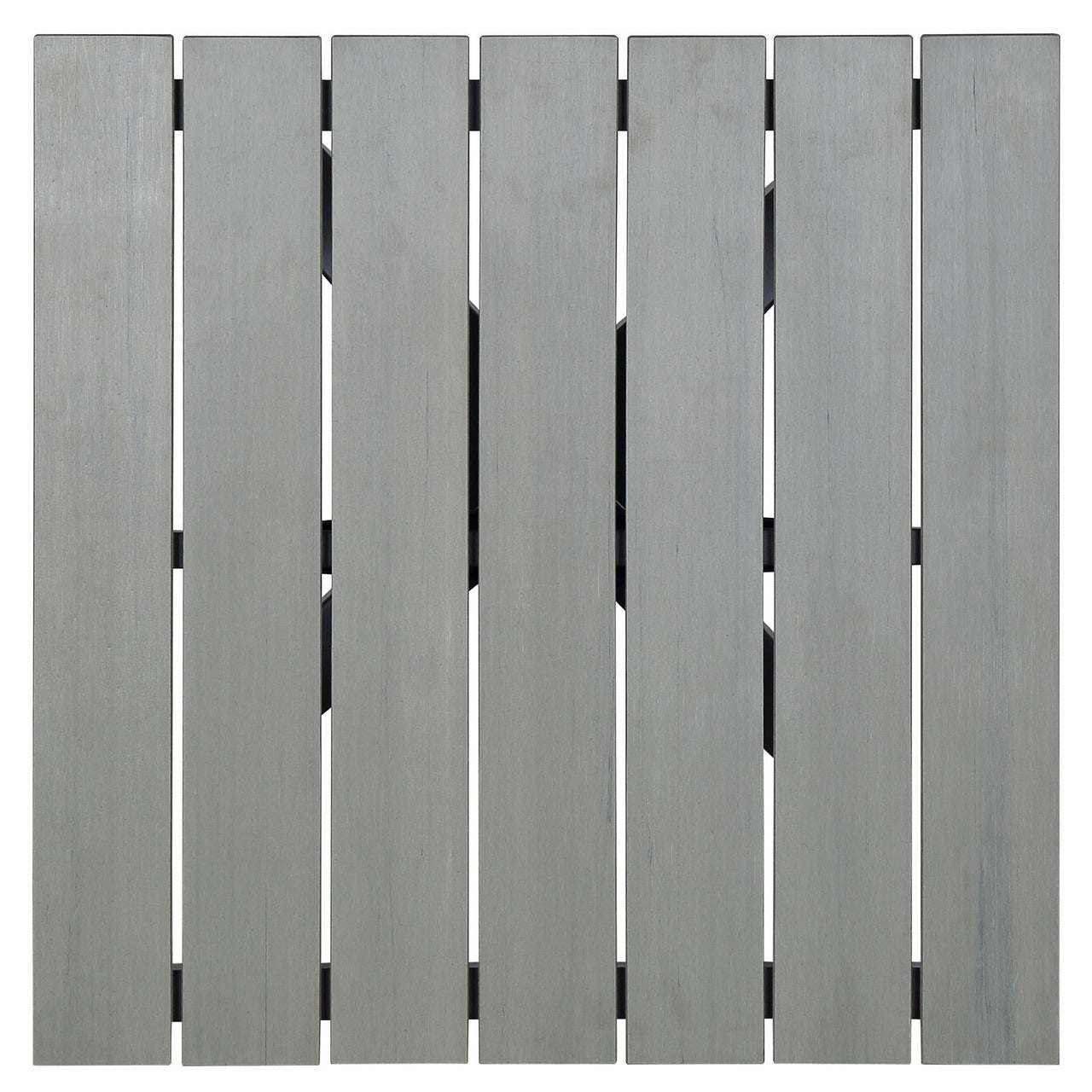 Maine 28" Outdoor Patio Dining Table, Brown Grey Steel