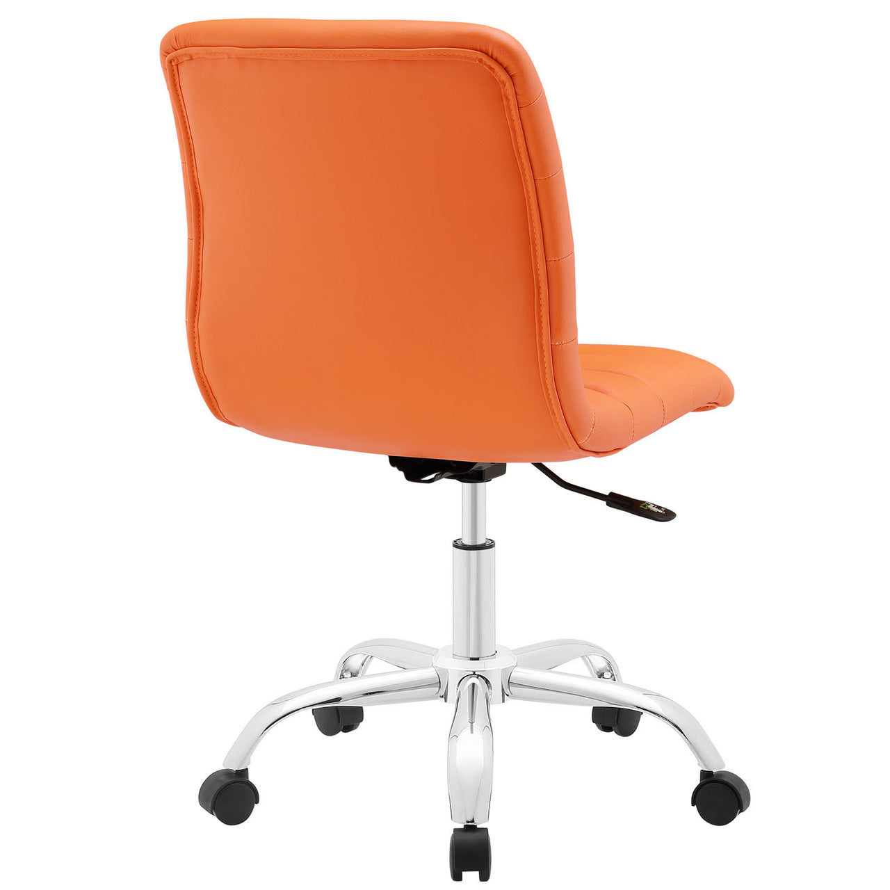 Ripple Mid Back Office Chair, Orange Faux Leather