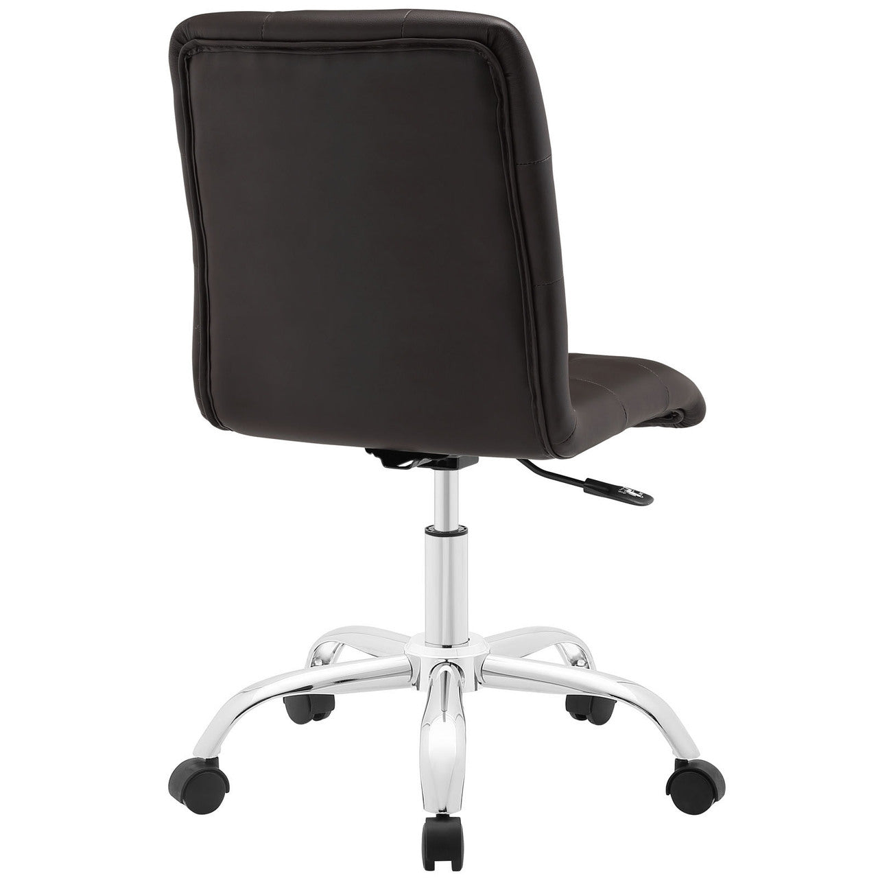 Prim Mid Back Office Chair, Brown Faux Leather