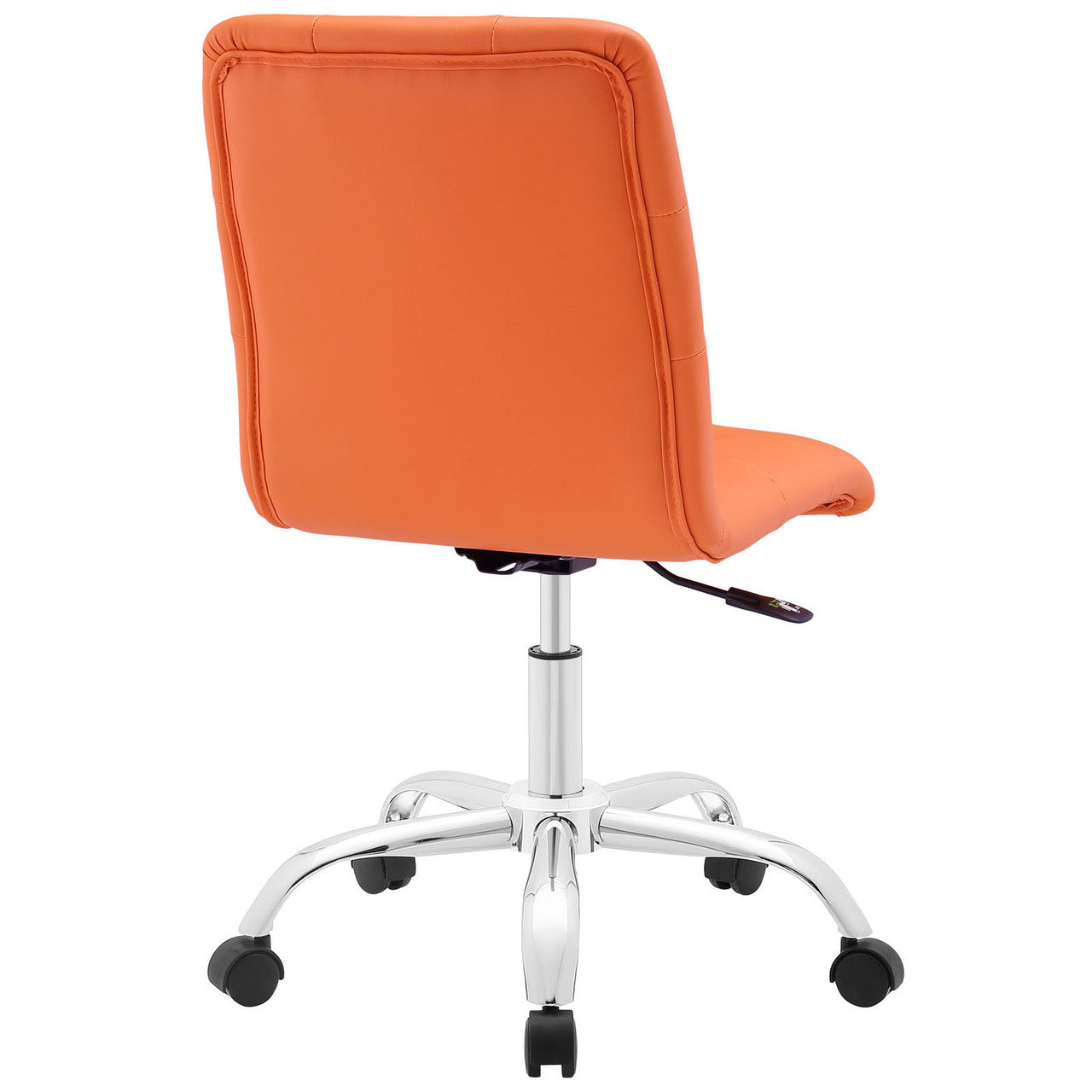 Prim Mid Back Office Chair, Orange Faux Leather