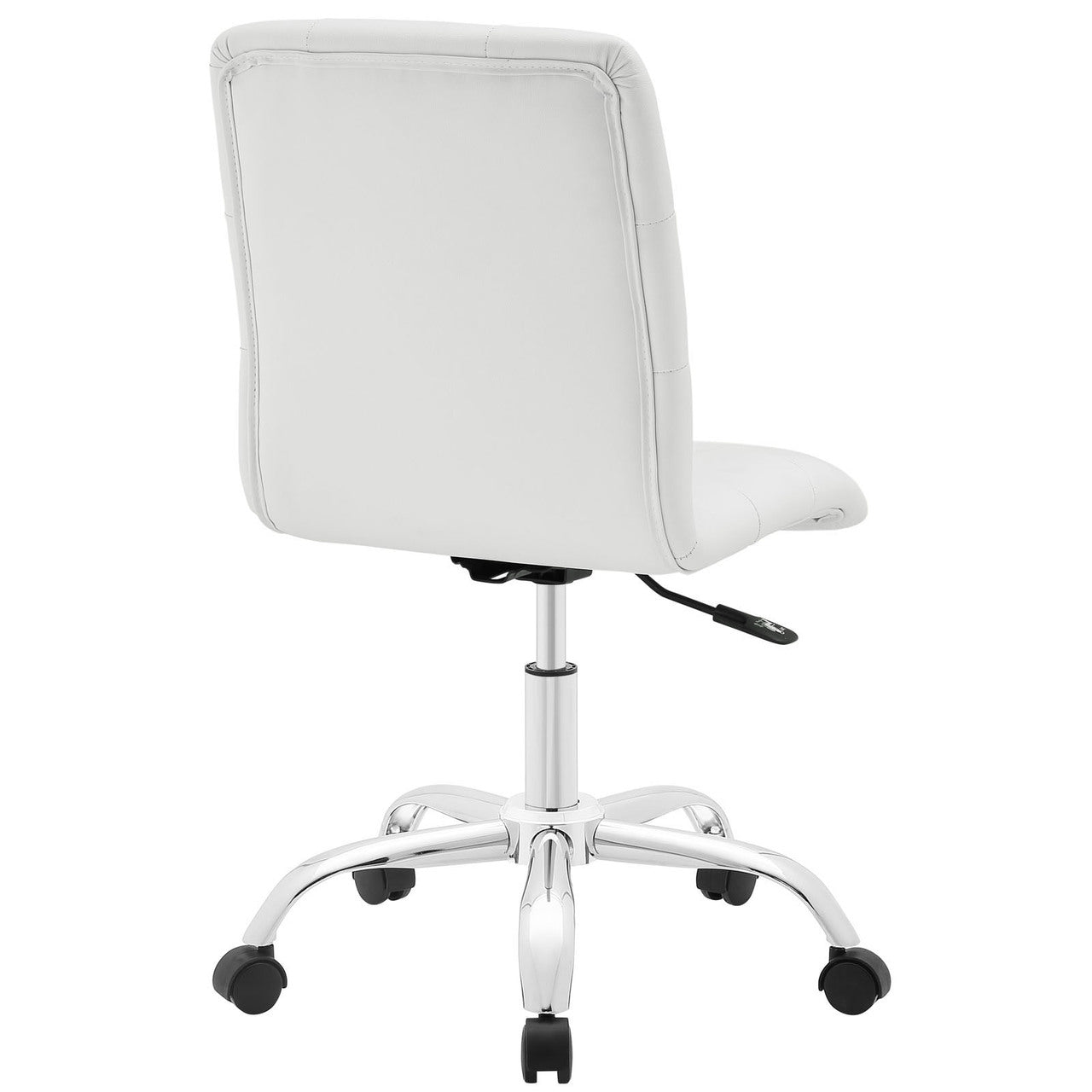 Prim Mid Back Office Chair, White Faux Leather