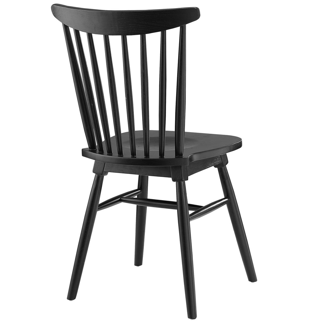 Amble Dining Side Chair, Black Wood