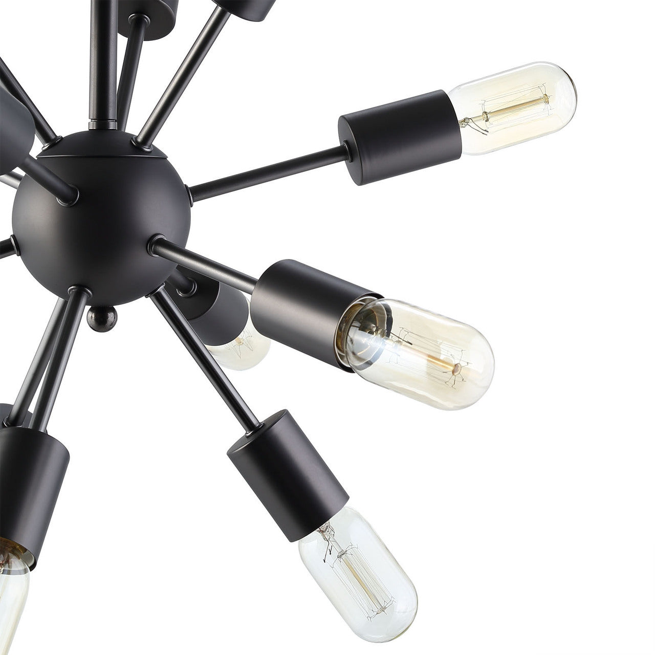 Spectrum Metal Chandelier, Black Steel