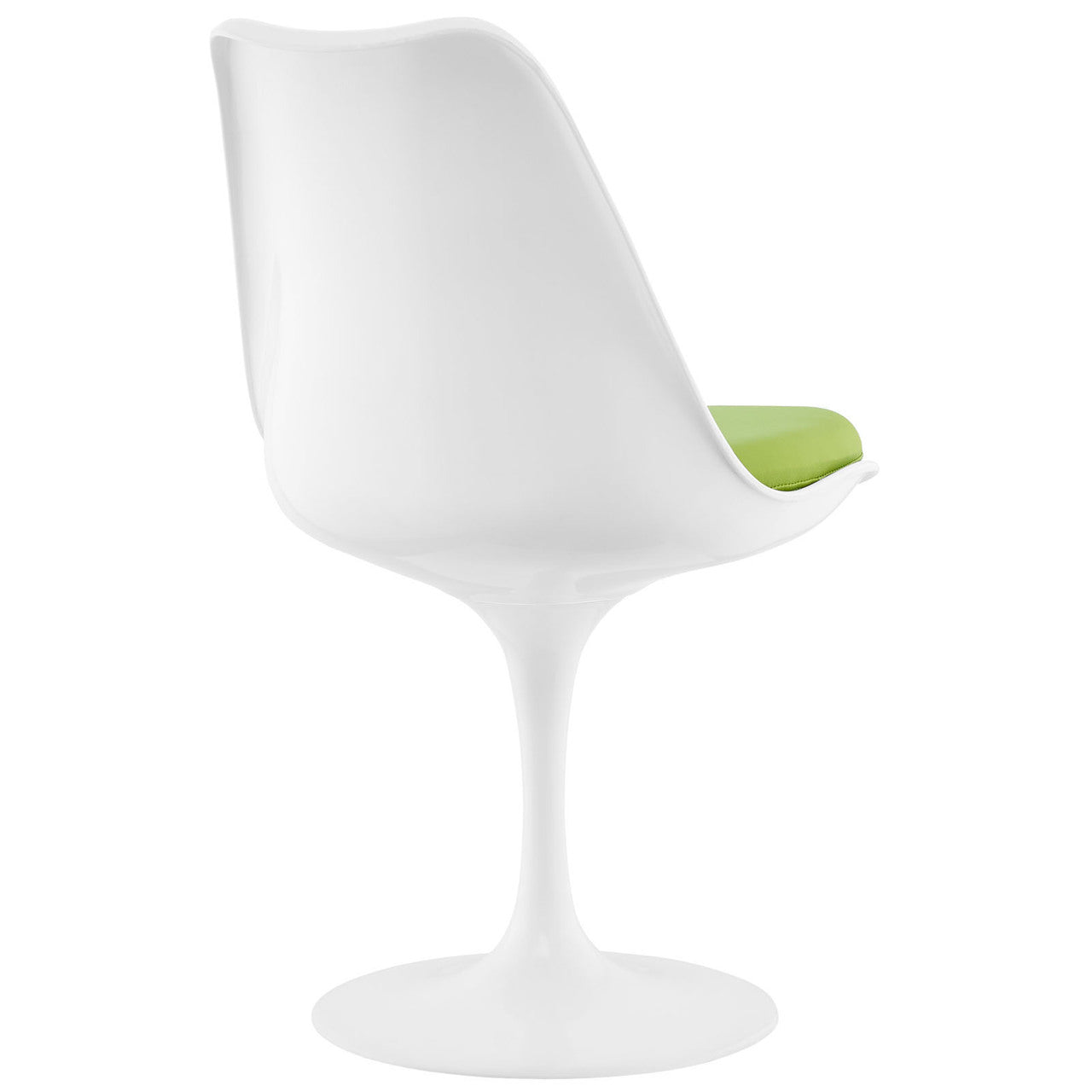 Lippa Dining Vinyl Side Chair, Green Plastic