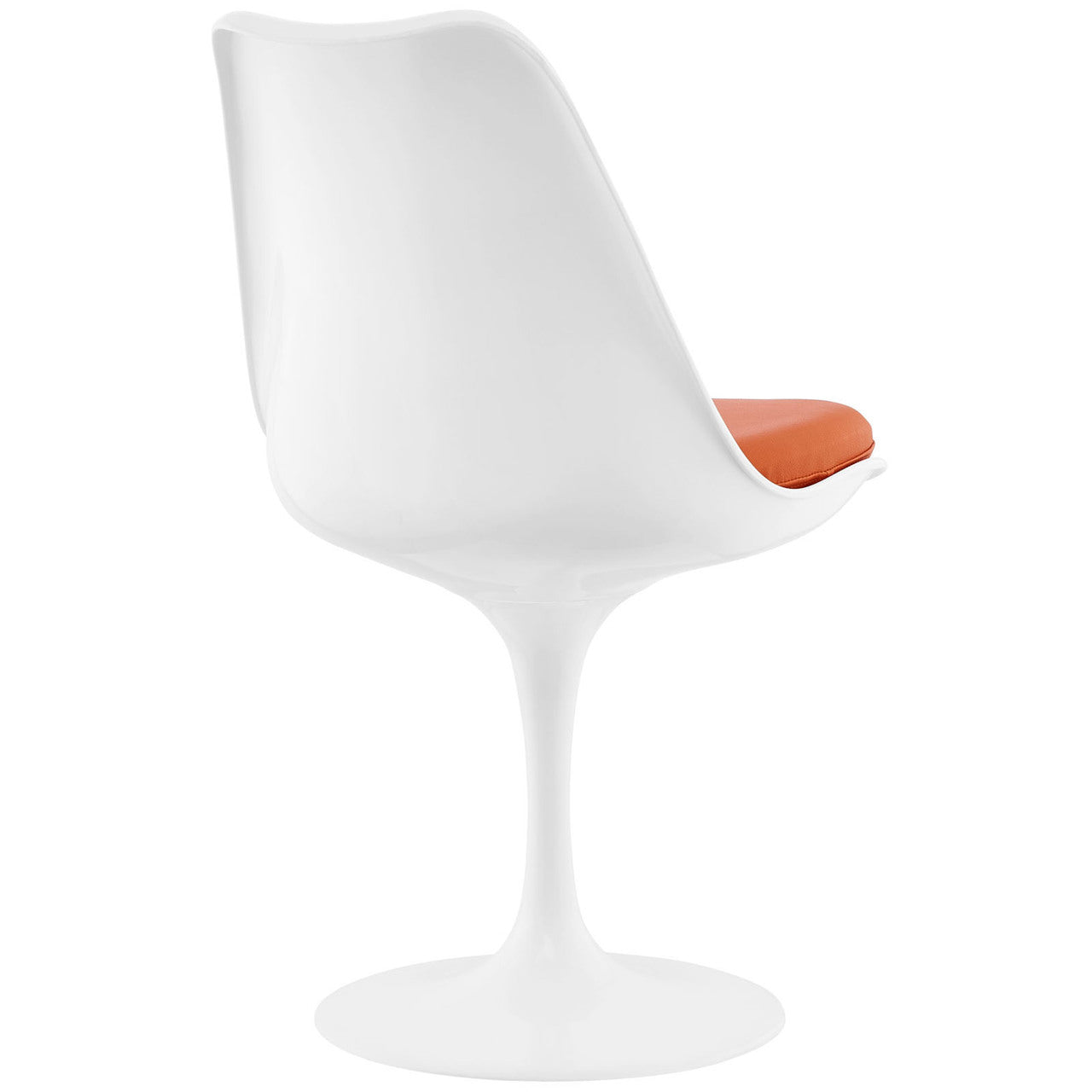 Lippa Dining Vinyl Side Chair, Orange Plastic