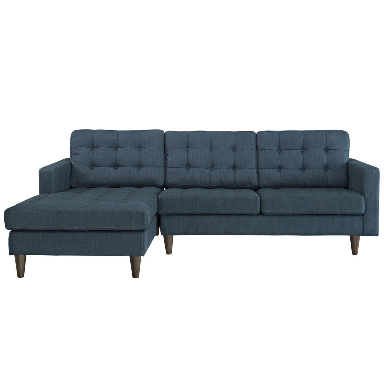 Empress Left-Arm Sectional Sofa, Navy Fabric