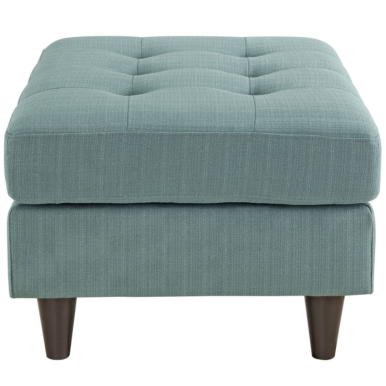 Empress Upholstered Ottoman, Blue Fabric