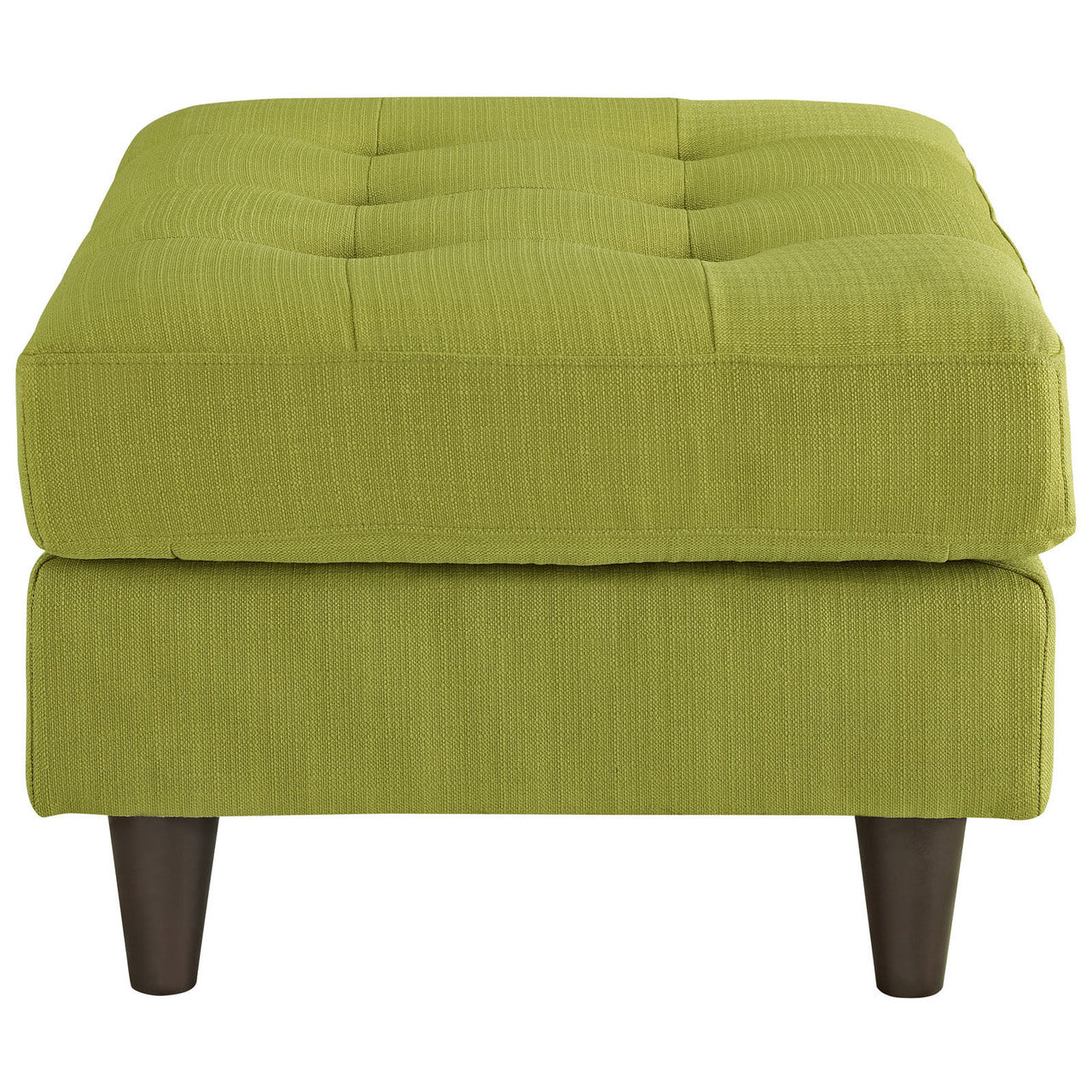 Empress Upholstered Ottoman, Green Fabric