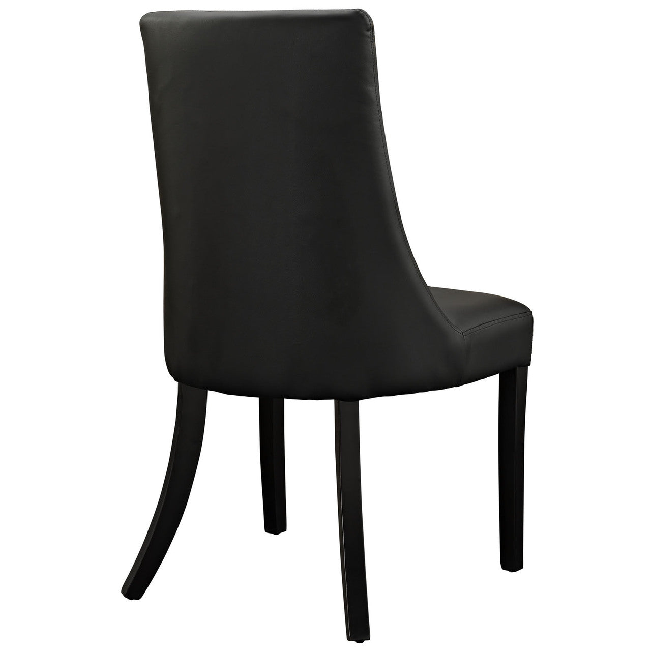 Noblesse Vinyl Dining Chair Set of 4, Black Fabric
