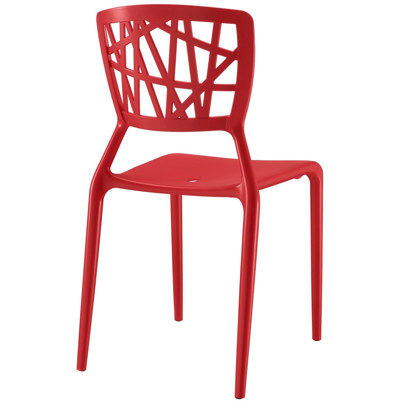 Astro Dining Side Chair, Red, Plastic 9657