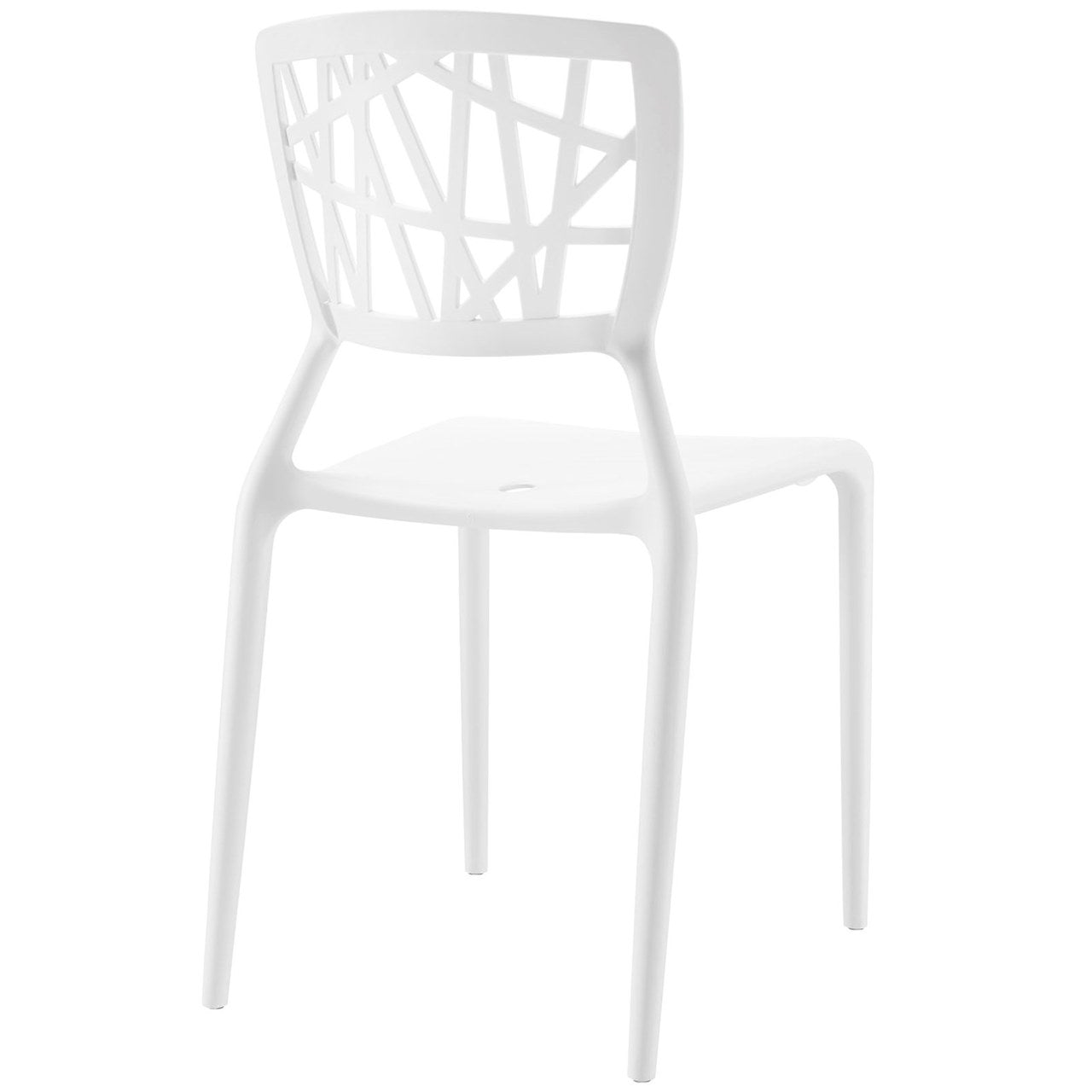 Astro Dining Side Chair, White, Plastic 9658