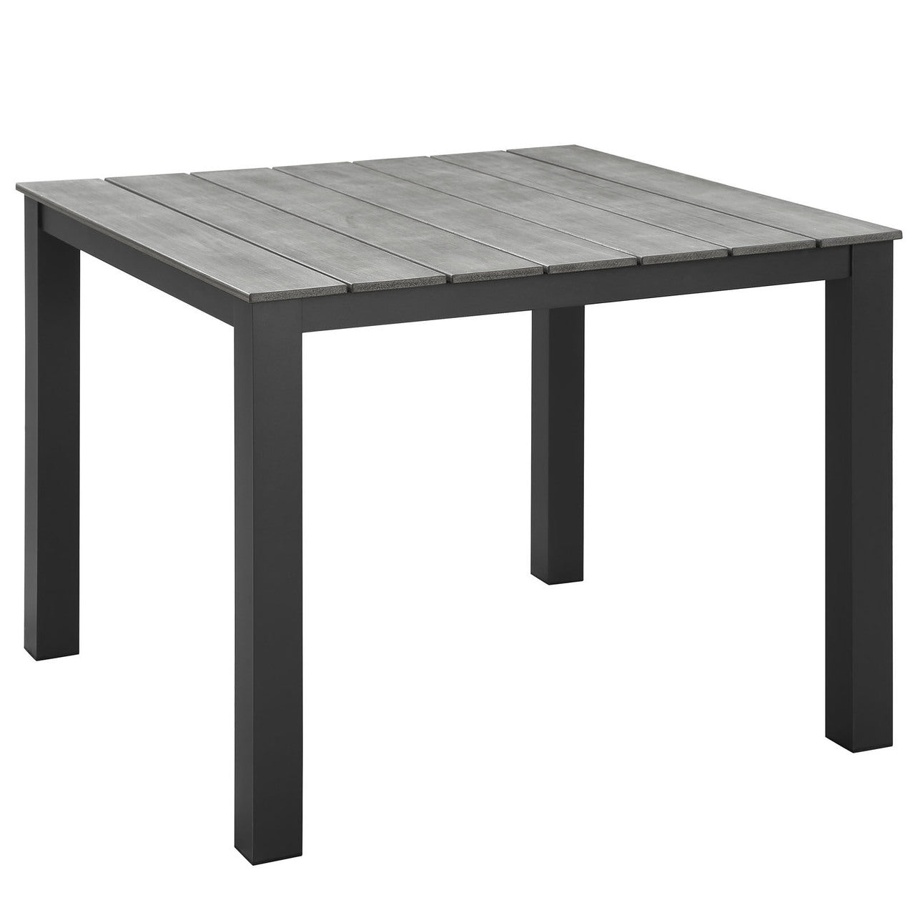 Junction 3 Piece Outdoor Patio Wicker Dining Set, Brown White Plastic