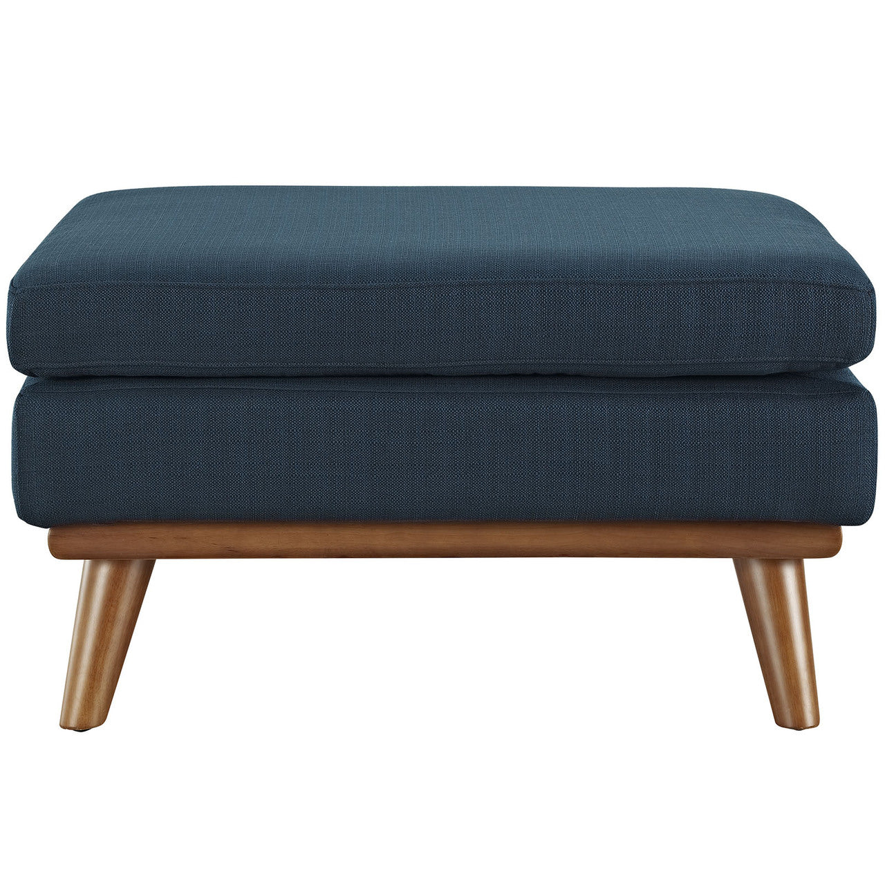 Engage Fabric Ottoman , Navy, Fabric