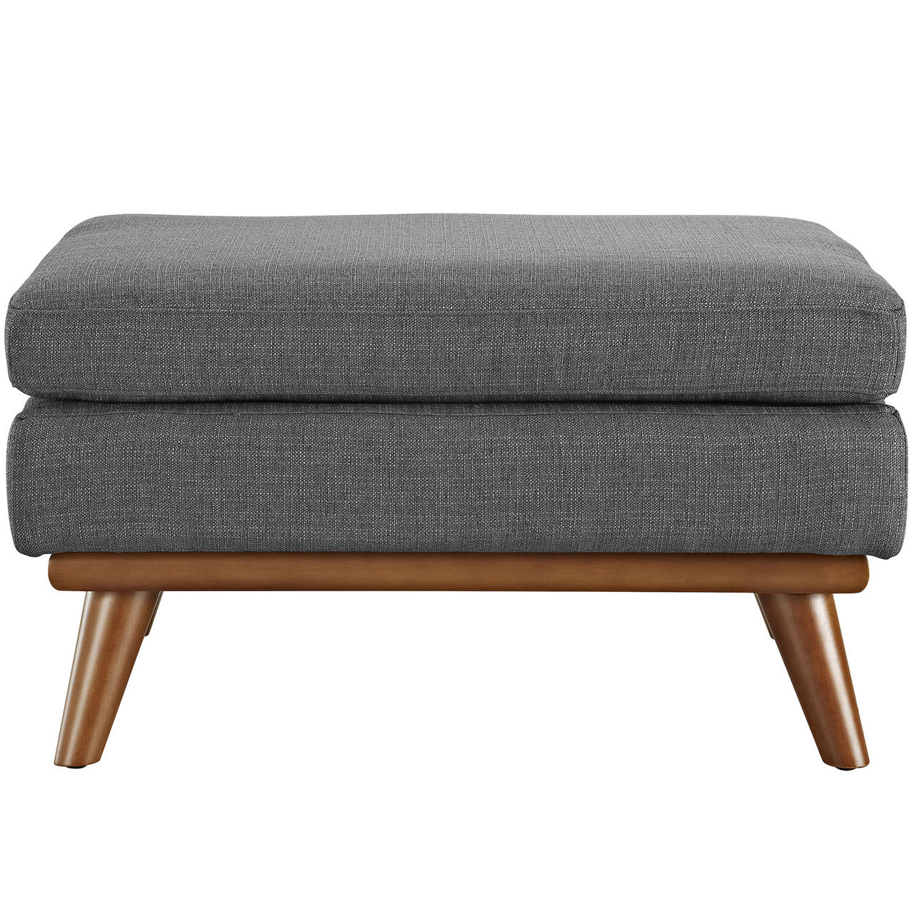 Engage Fabric Ottoman , Grey, Fabric