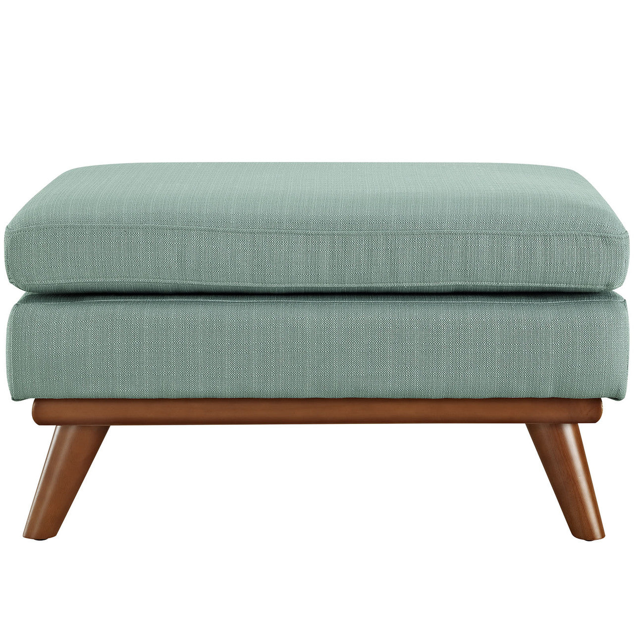 Engage Fabric Ottoman , Blue, Fabric