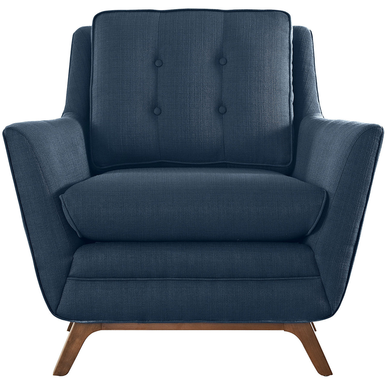 Beguile Fabric Armchair , Navy, Fabric