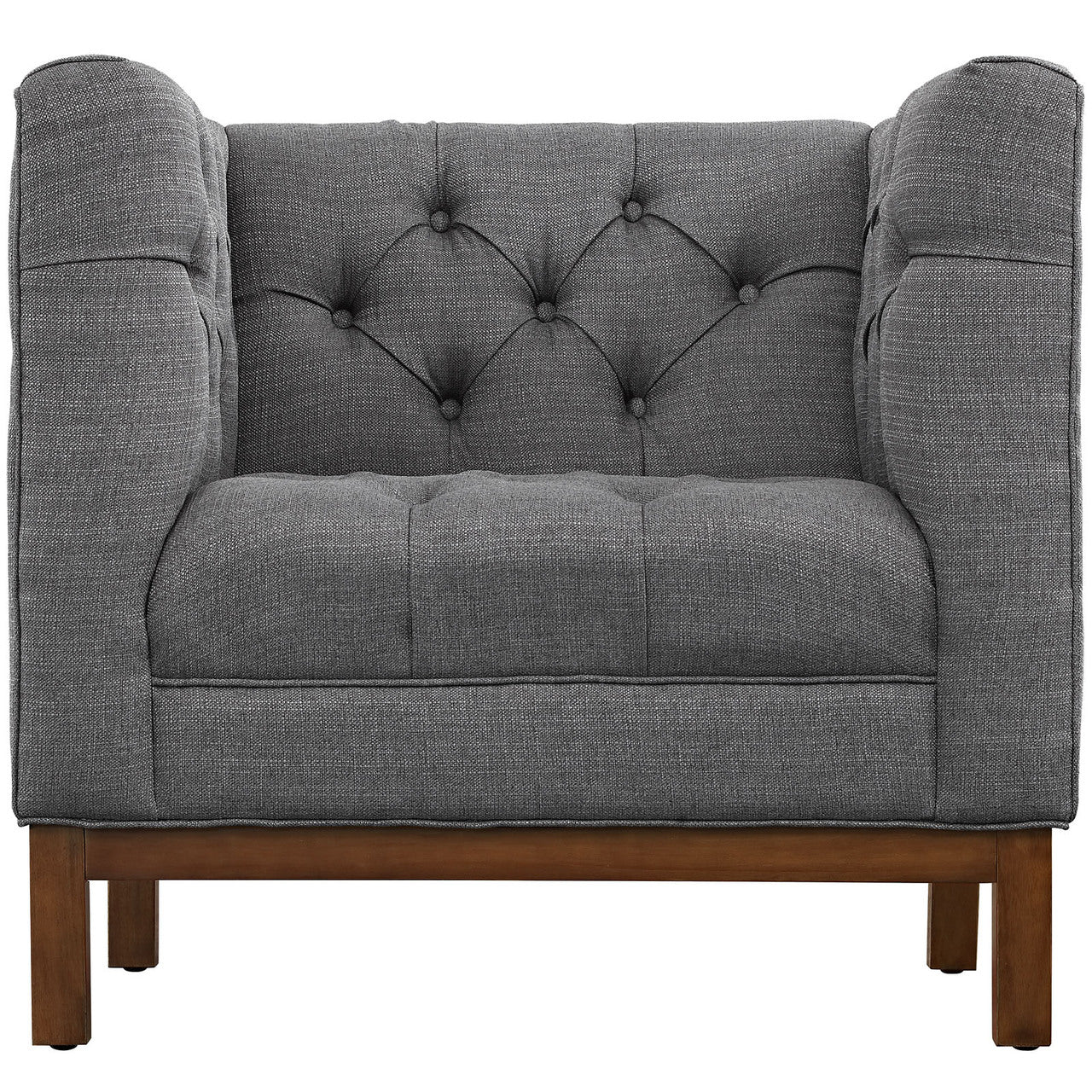 Panache Fabric Armchair , Grey, Fabric