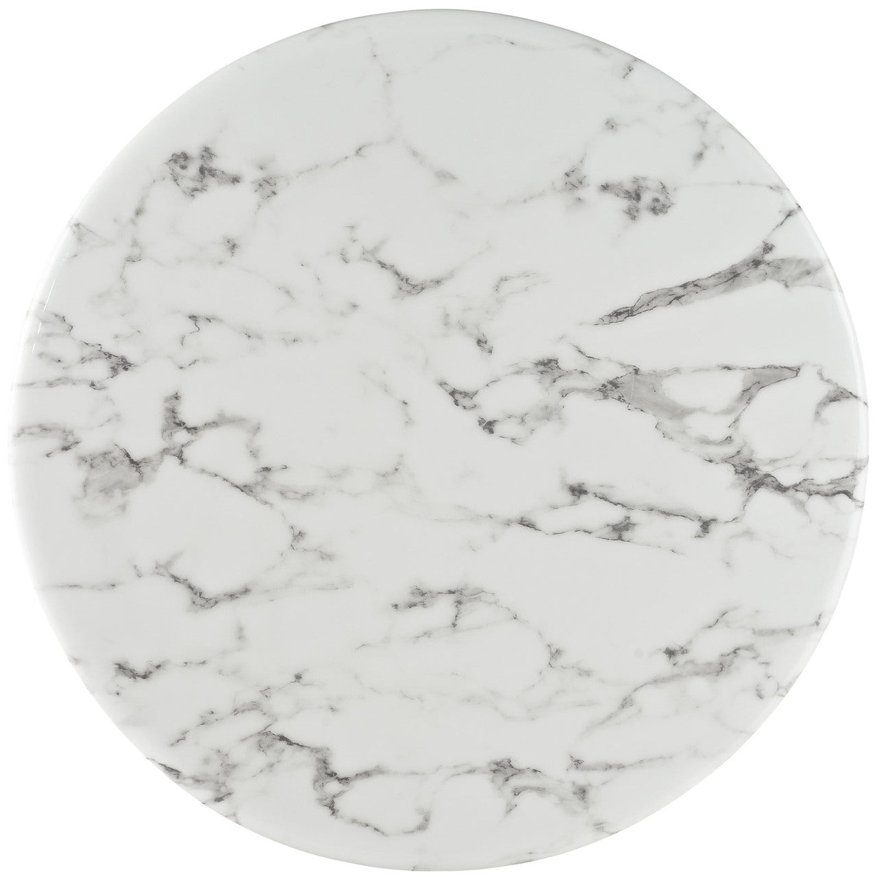 Lippa 28Inches Artificial Marble Bar Table, White, Marble, Steel