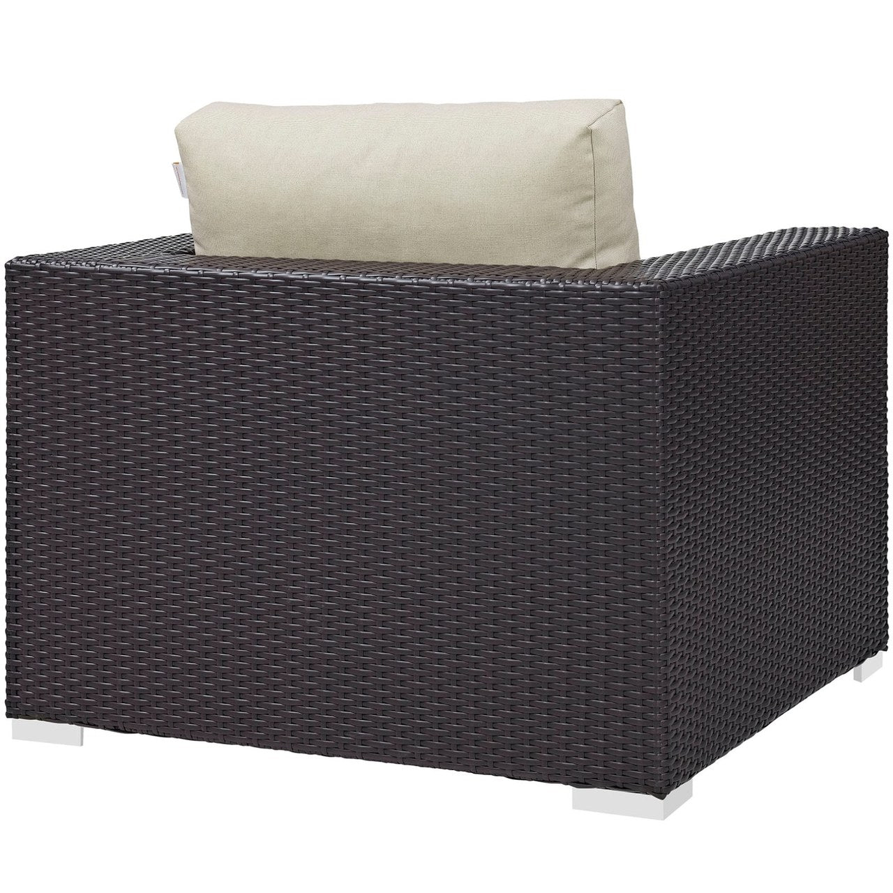Convene Outdoor Patio Armchair, Beige, Rattan 9869