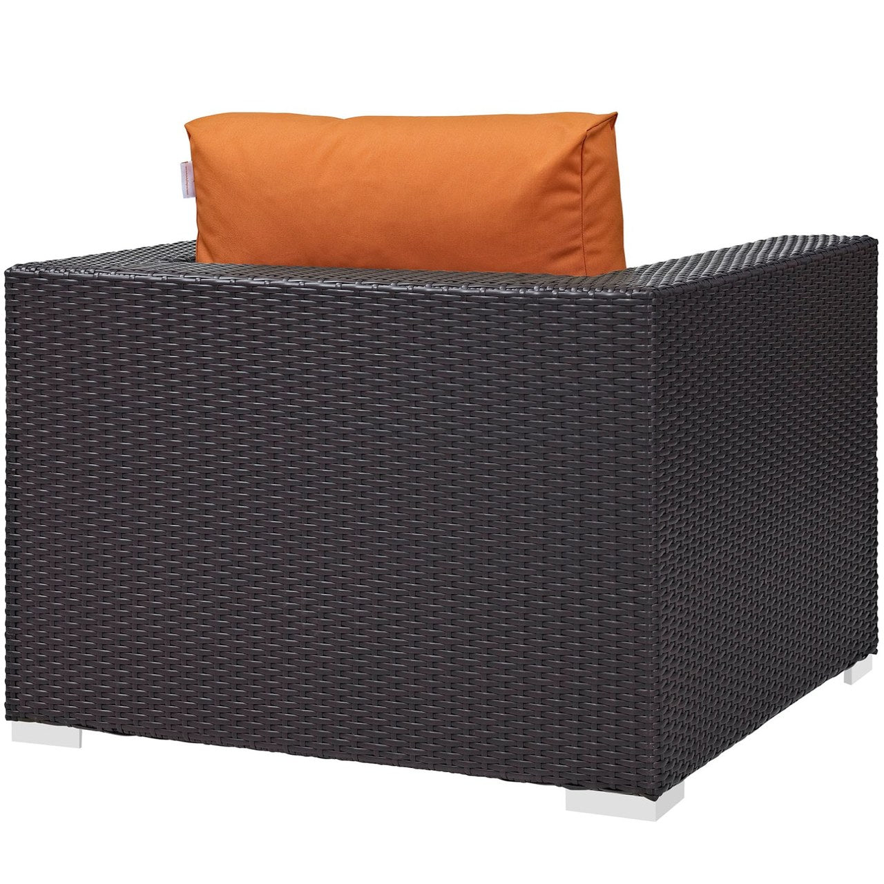 Convene Outdoor Patio Armchair, Orange, Rattan 9871