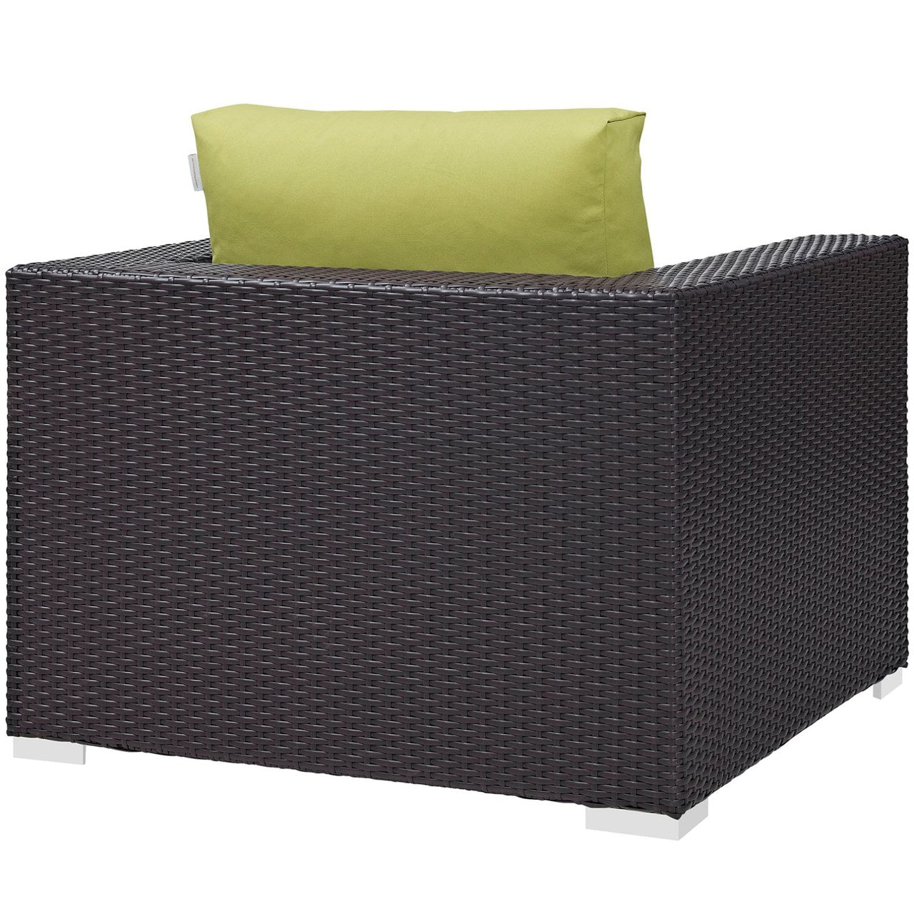 Convene Outdoor Patio Armchair, Green, Rattan 9872