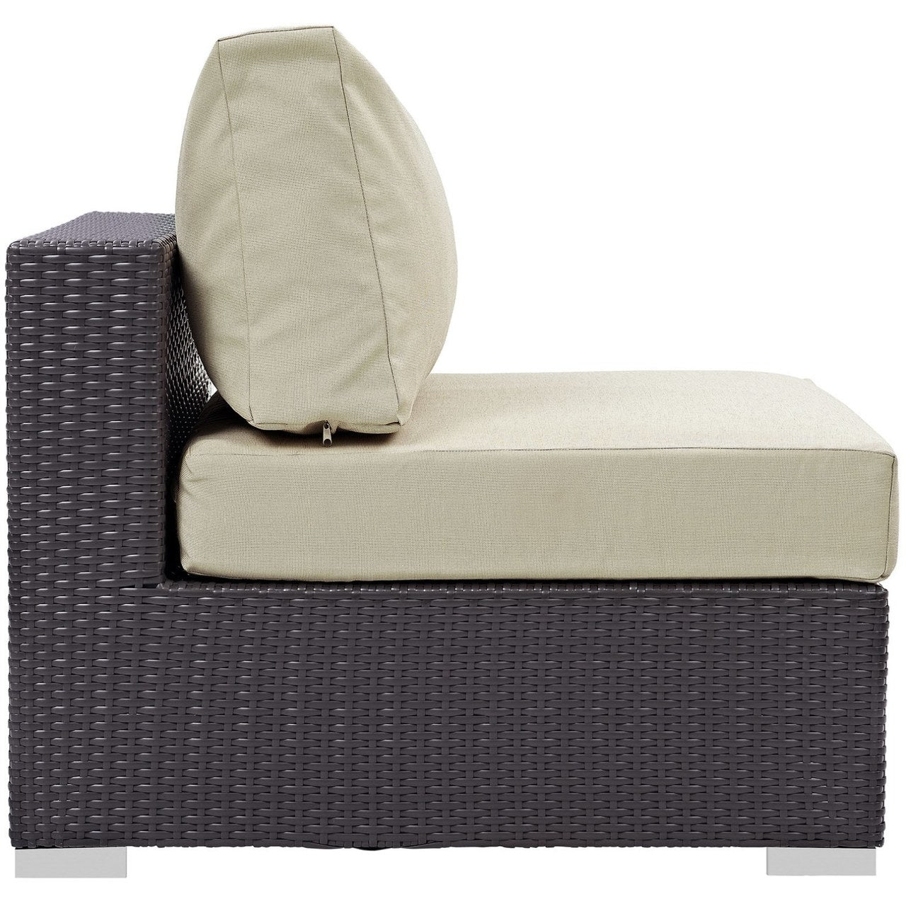 Convene Outdoor Patio Armless, Beige, Rattan 9885