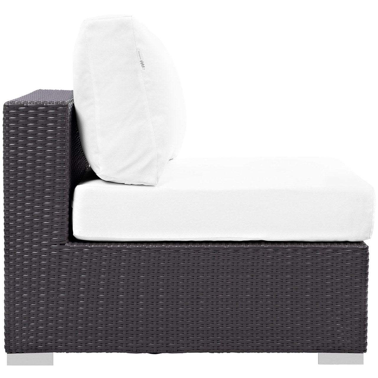 Convene Outdoor Patio Armless, White, Rattan 9891