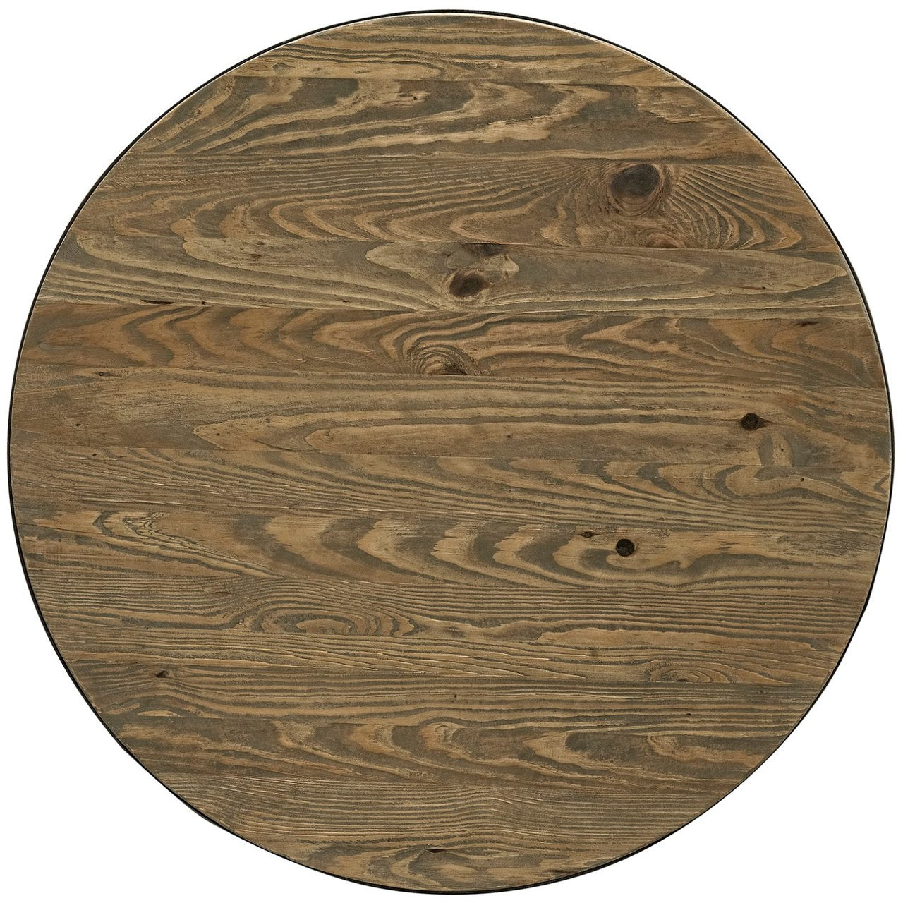 Drive 28" Round Wood Top Dining Table, Brown, Metal 10031