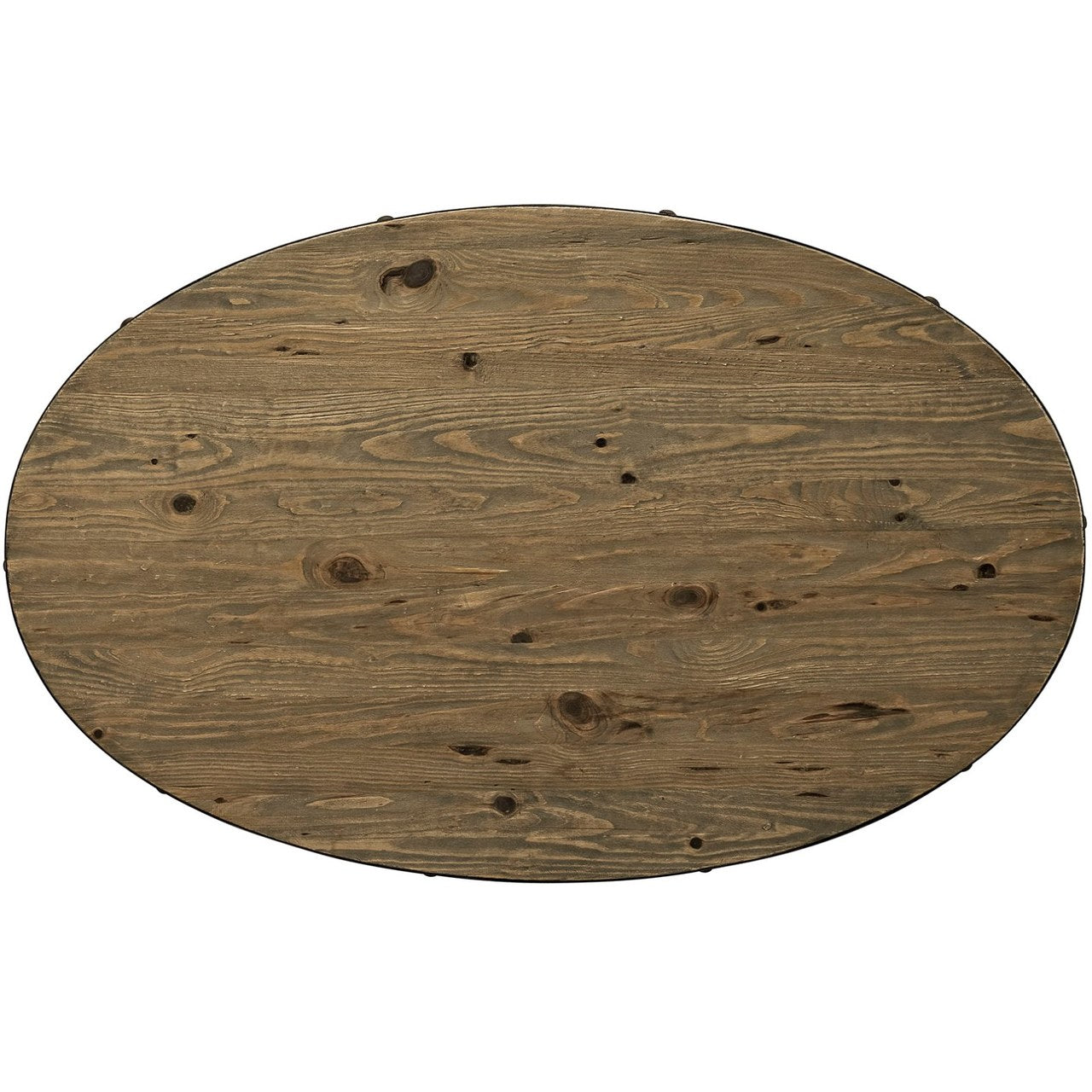 Drive 47" Oval Wood Top Dining Table, Brown, Metal 10034