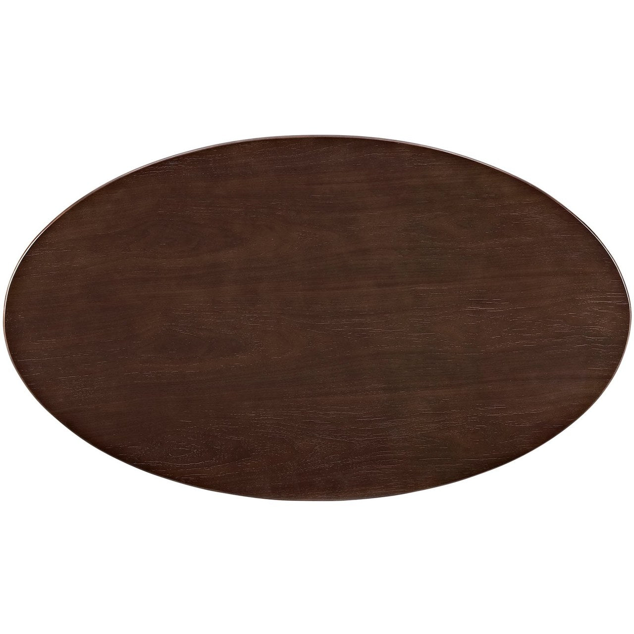 Lippa 48" Oval Walnut Dining Table, Brown, Metal 10044