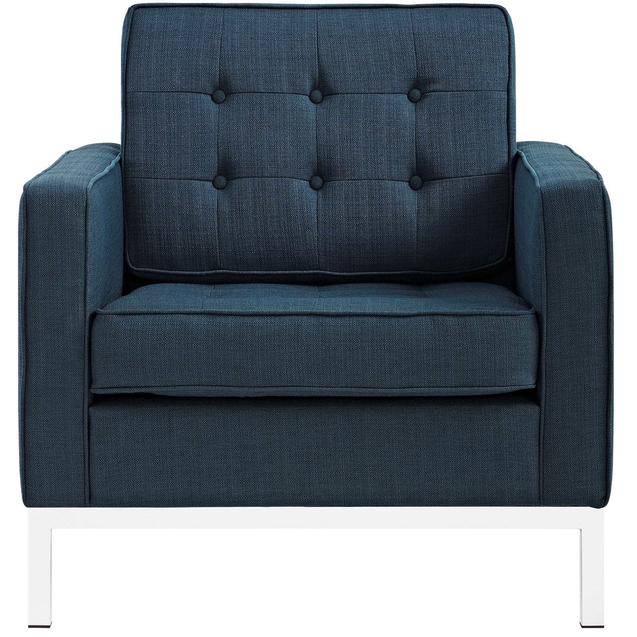 Loft Upholstered Fabric Armchair, Navy, Fabric 10107
