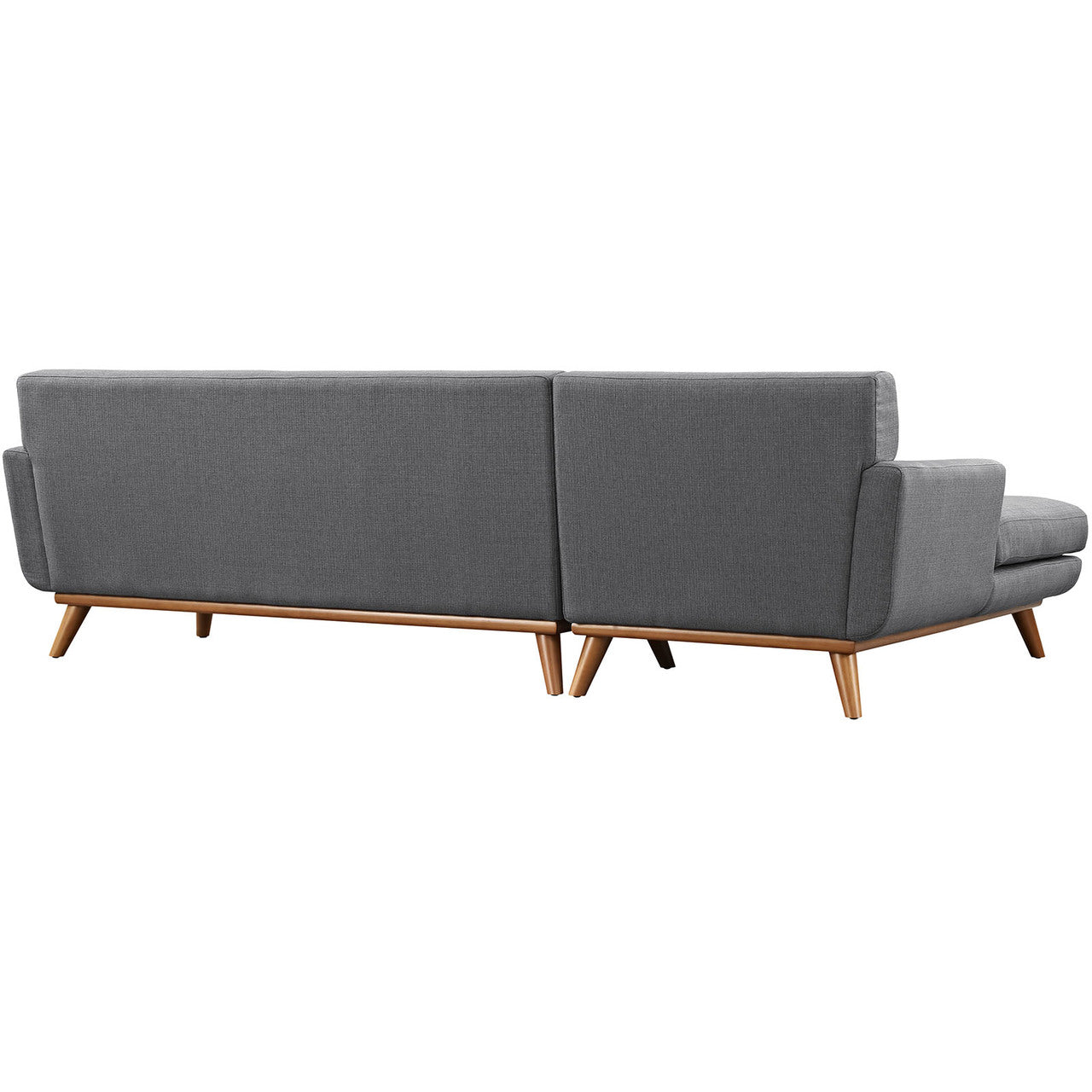 Engage Left-Facing Sectional Sofa, Grey, Fabric