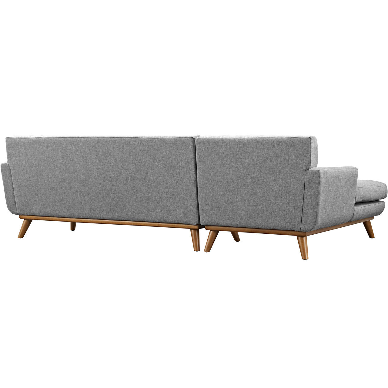 Engage Left-Facing Sectional Sofa, Fabric, Grey