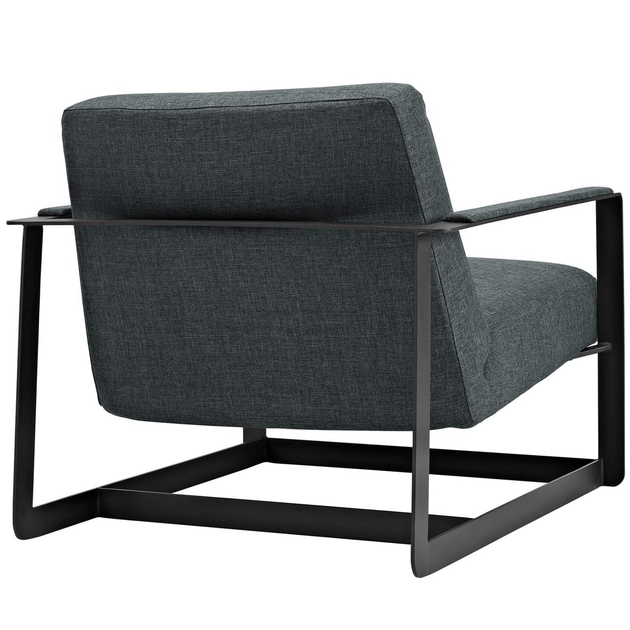 Seg Upholstered Fabric Accent Chair, Grey, Fabric 10141