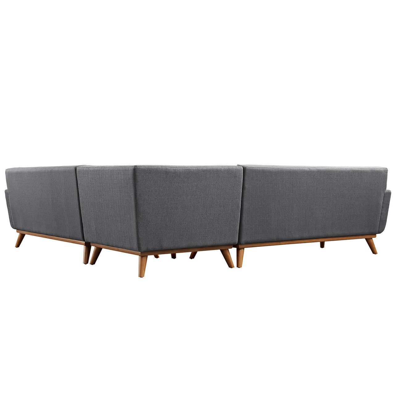 Engage L-Shaped Sectional Sofa, Grey, Fabric