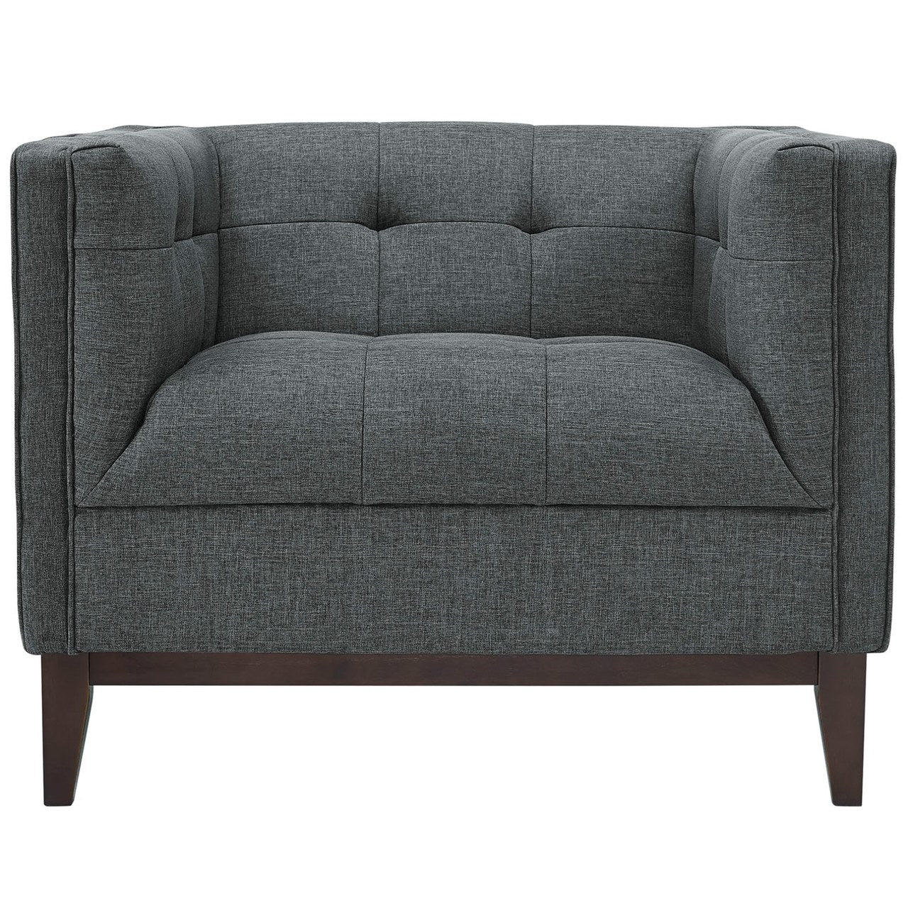 Serve Upholstered Armchair, Grey, Fabric 10255