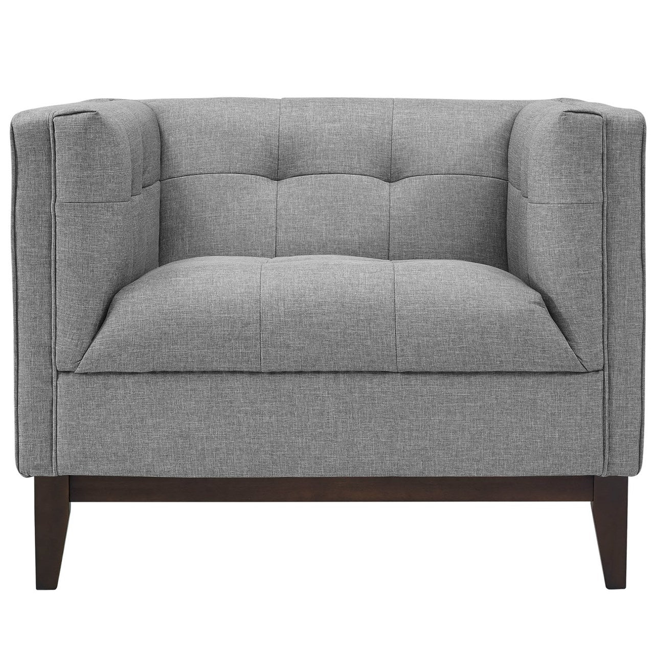 Serve Upholstered Armchair, Grey, Fabric 10257