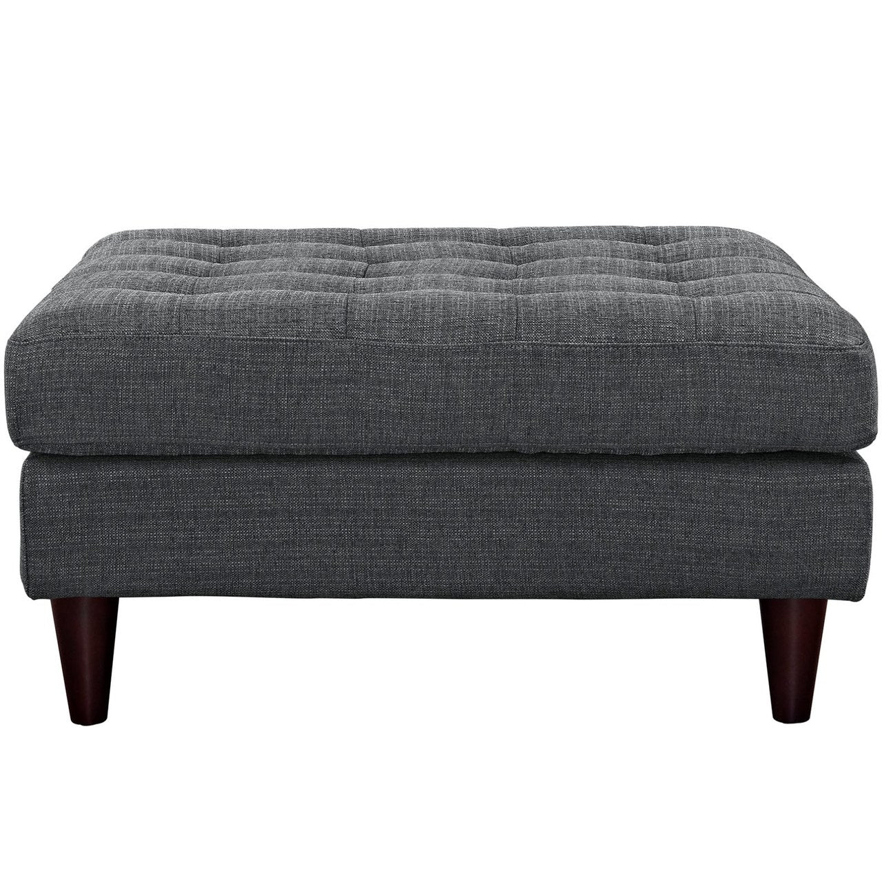 Empress Upholstered Large Ottoman, Grey, Fabric 10290