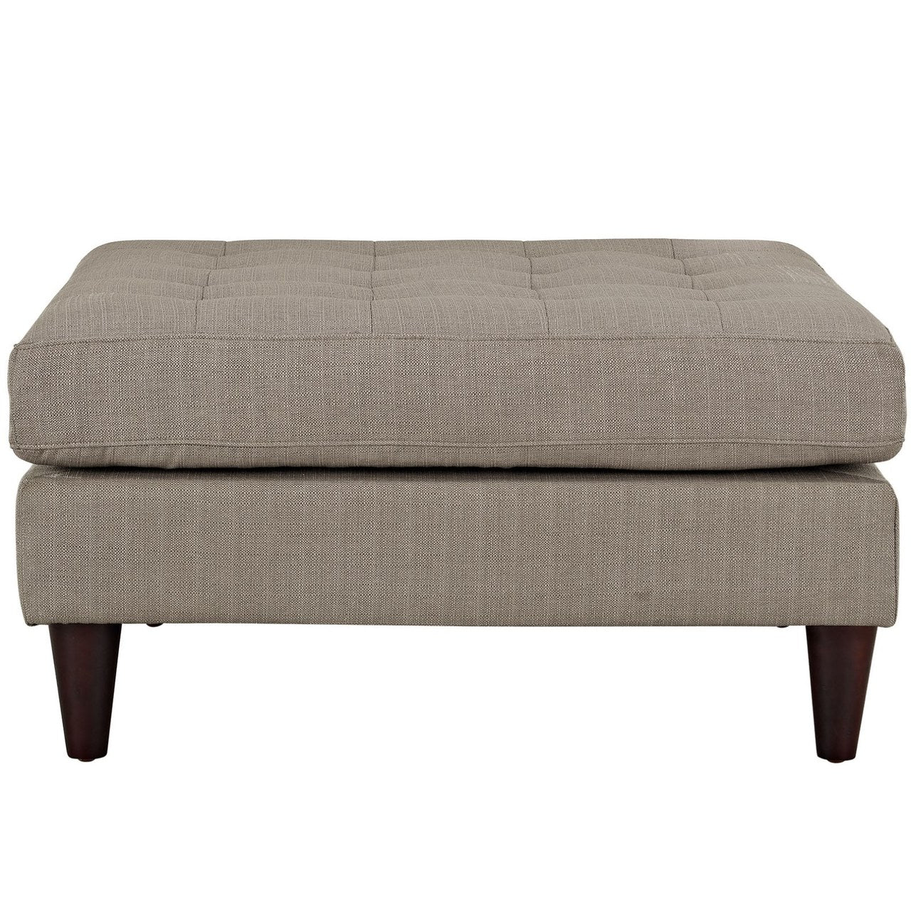 Empress Upholstered Large Ottoman, Grey, Fabric 10291
