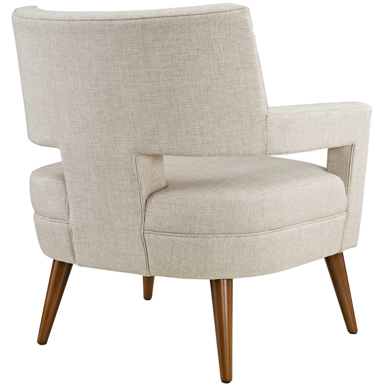 Sheer Upholstered Fabric Armchair, Beige, Fabric 10309