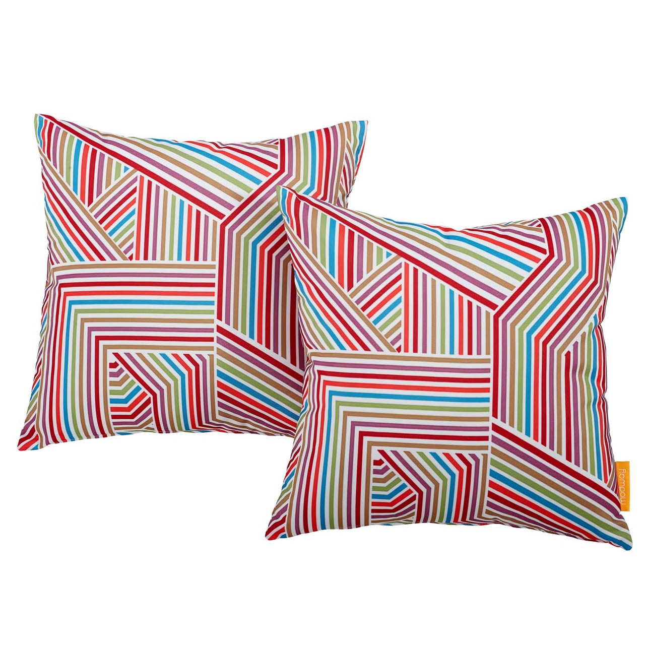 Modway Outdoor Patio Single Pillow, Fabric, Multi Colorful 13491