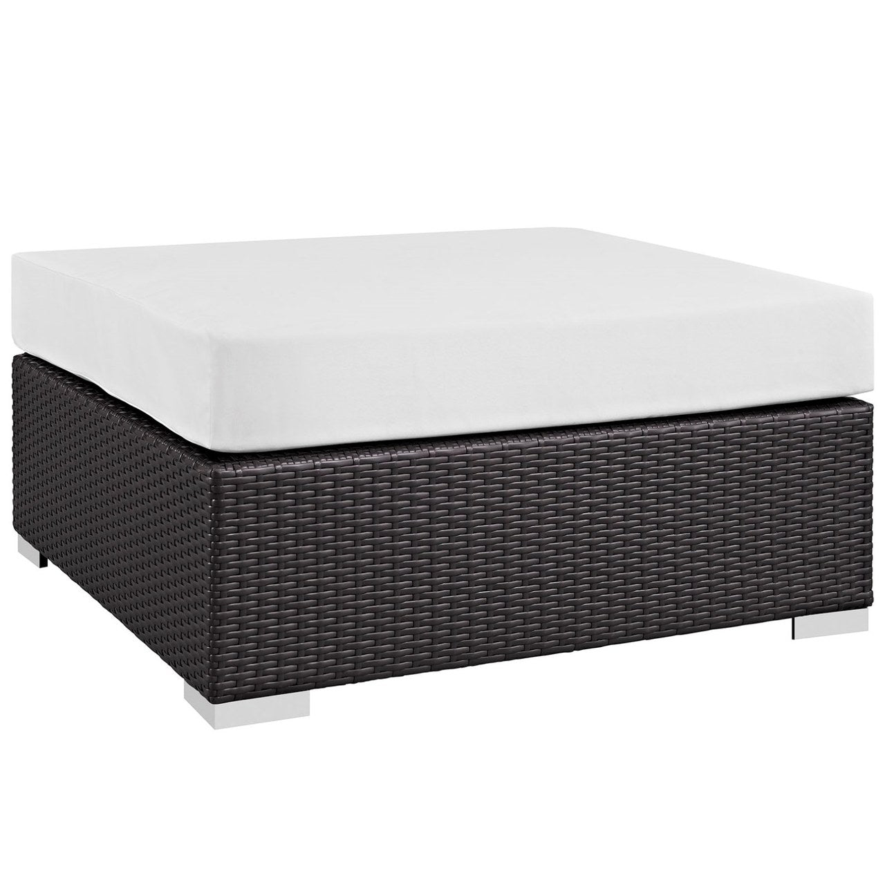 Convene Twelve PCS Outdoor Patio Sectional Set, White, Rattan 10427